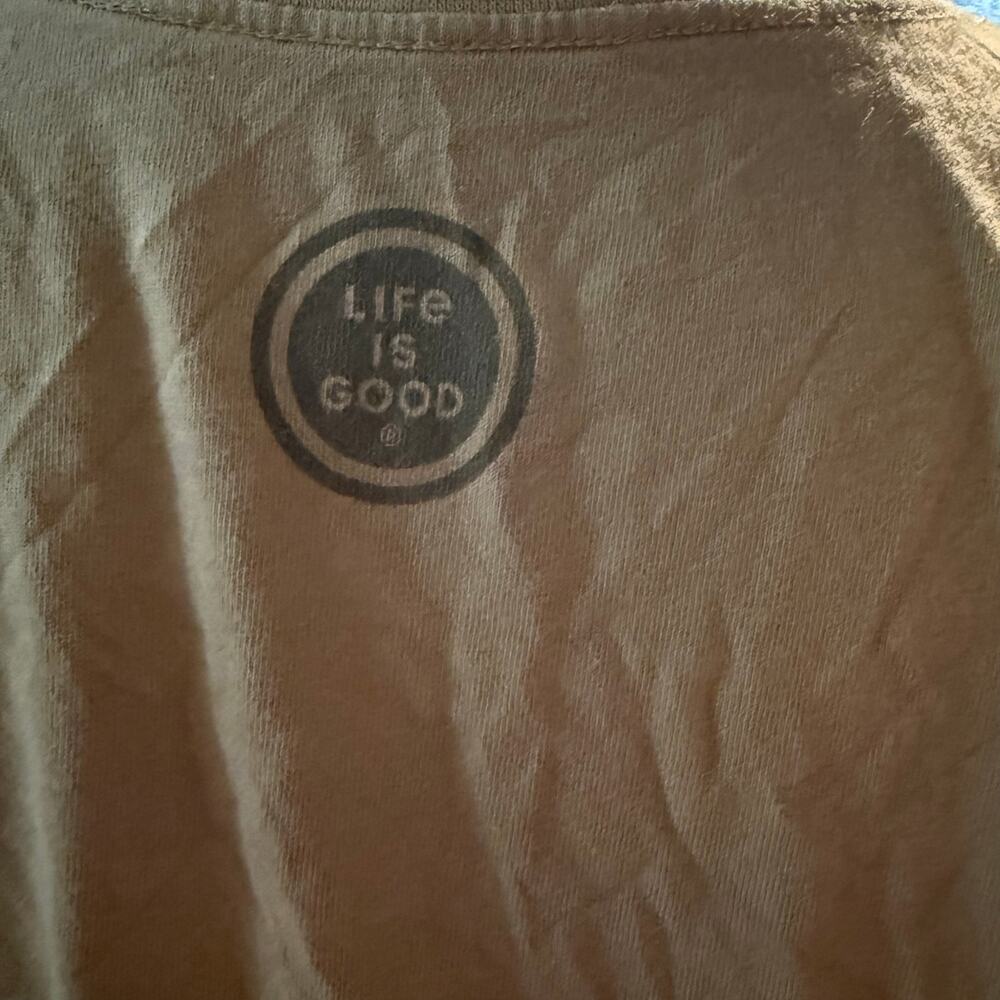Life Is Good "Every Snack You Make" Dog Graphic Tee, Olive Green, Size Large View 5